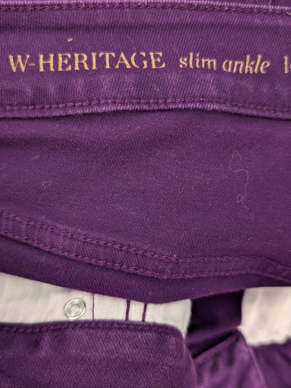 Talbots Purple Heritage Slim Ankle Jeans in Size 16W (Woman) - Picture 10 of 12